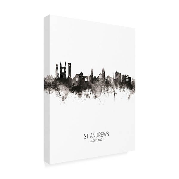 Michael Tompsett 'St Andrews Scotland Skyline Portrait II' Canvas Art,24x32